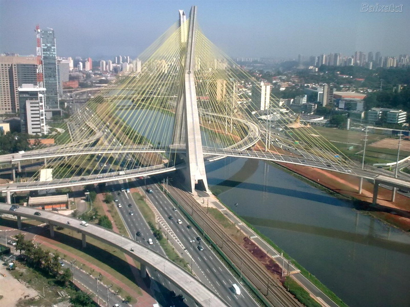 metropole, paulo, sao, architecture, urban, stayed, cable, 4K, bridge, city, landscape, brazil