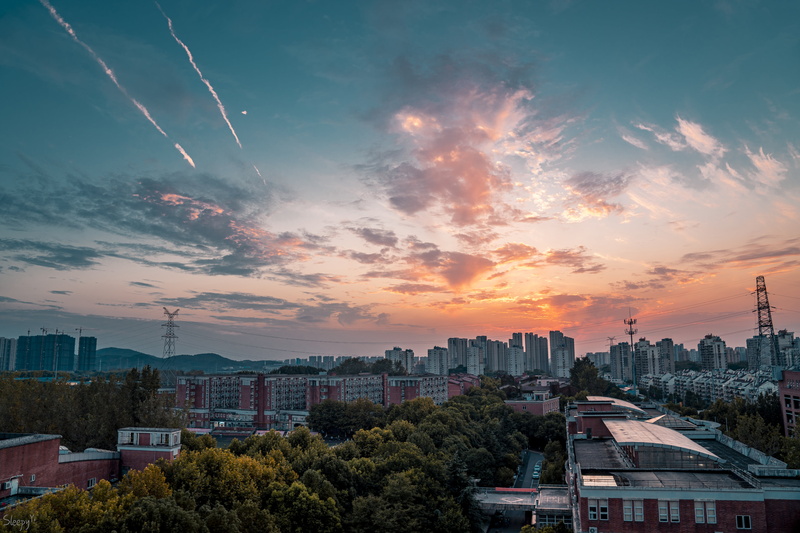 sky, Nanjing, city, sunset, 5K