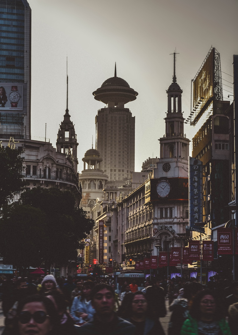 travel destinations, city street, real people, nature, architecture, 4K, large group of people, travel, cityscape, office building exterior, street, tower