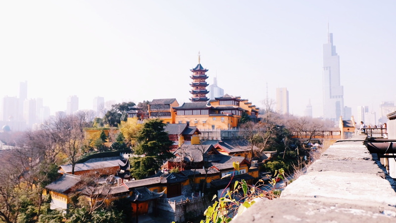nanjing, building exterior, incidental people, place of worship, travel, outdoors, travel destinations, built structure, spire, belief, tower, building