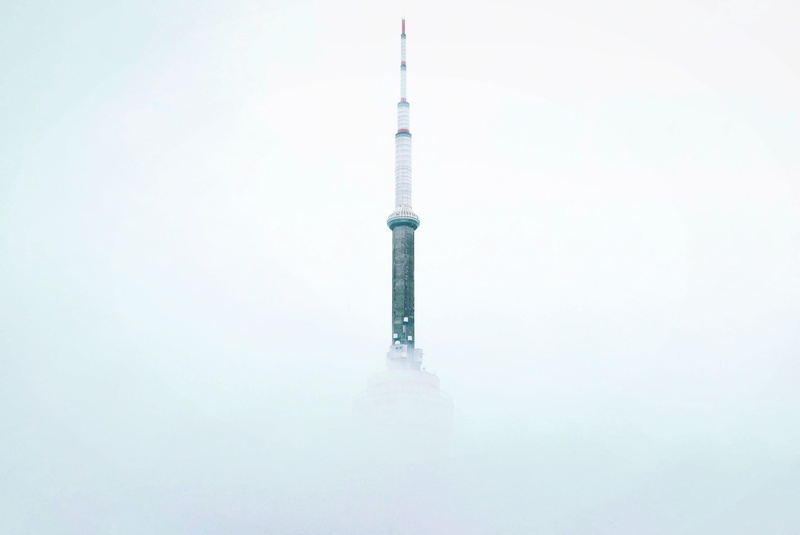 injecting, day, sky, communications Tower, foggy, care, urban Scene, cityscape, copy space, no people, blue, medical supplies, famous Place, city, tall - high