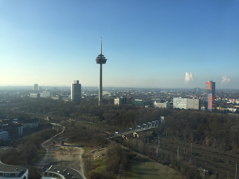 urban Scene, big city, sun, communication, city, travel destinations, television Tower - Berlin, river, high angle view, landscape, urban Skyline, railway station