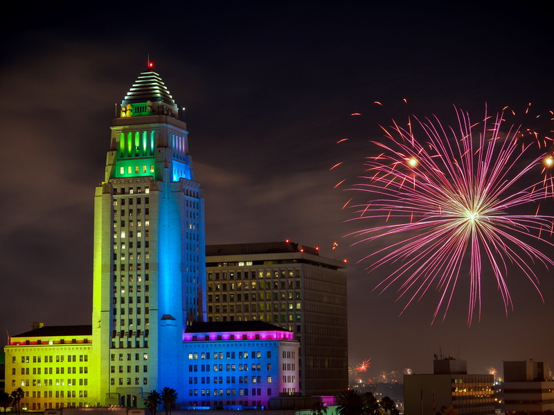 travel destinations, no people, grand park, explosion, government, clock tower, building, arts culture and entertainment, united states, firework, fireworks