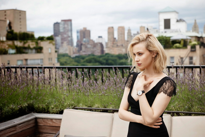 blonde, leisure activity, young women, portrait, architecture, hair, standing, contemplation, beauty, women, one person, adult, outdoors, black dress, fashion