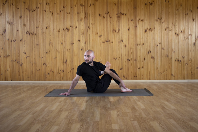 sports, wood, leisure activity, wall - building feature, healthy lifestyle, adult, exercising, yoga, people, the position of the, front view, meditation