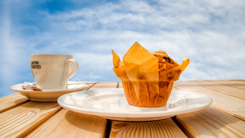 cup, 4K, mount  rigi, tea  cup, muffin, breakfast, brown, High Tea, table, Switzerland, mountains, cupcake, ceramic, plate, food, saucer, white, wooden table