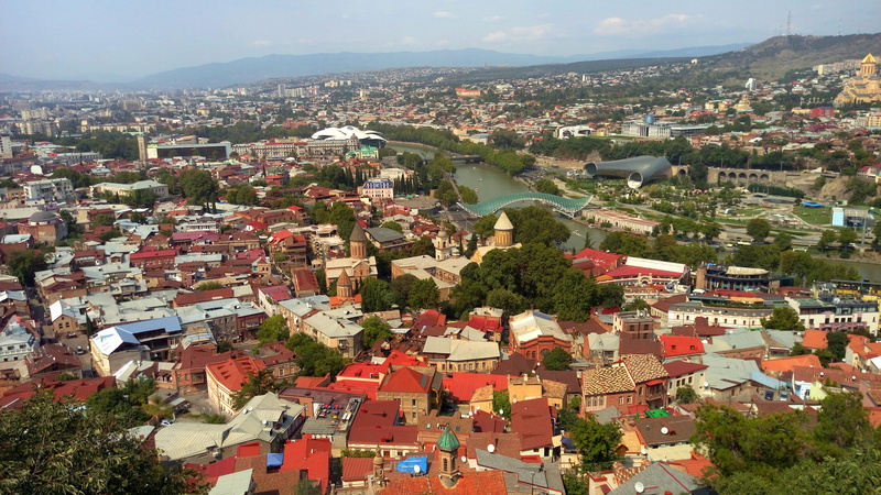 roof, plant, community, building, residential district, tbilisi, house, high angle view, georgia, day, city, crowd, tbilisi, sky, 5K, built structure