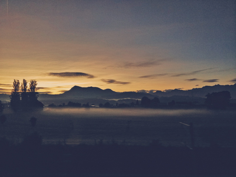 4K, lake, tranquil scene, rigi, landscape, no people, plant, water, mist, switzerland, outdoors, sunset, non-urban scene, environment, idyllic, silhouette