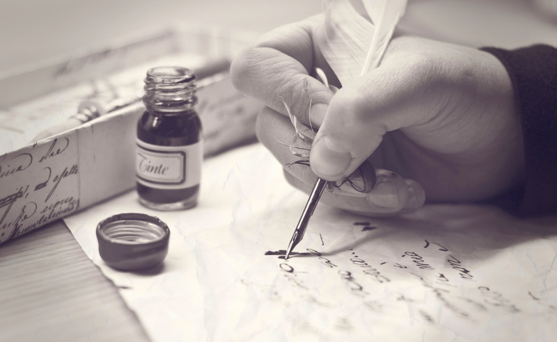 Writer, human hand, indoors, container, finger, paper, one person, calligraphy, hand, handwriting, holding, 2K, human body part, feather, close-up, table