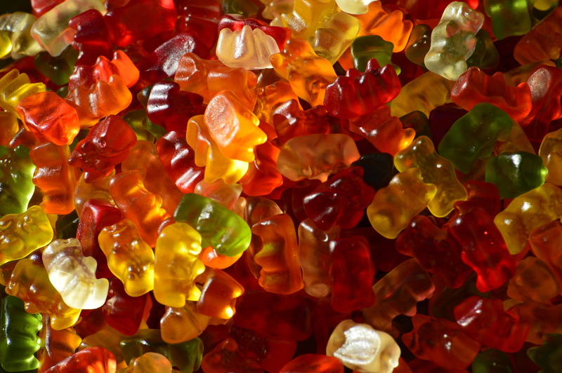nibble, red, freshness, sweetness, children, haribo, pattern, close-up, candy, abundance, orange color, multi colored, large group of objects, gummi bear