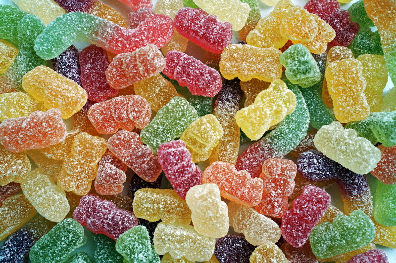 teddy bear, directly above, abundance, backgrounds, eating, no people, freshness, still life, colorful, full frame, unhealthy eating, variation, snack
