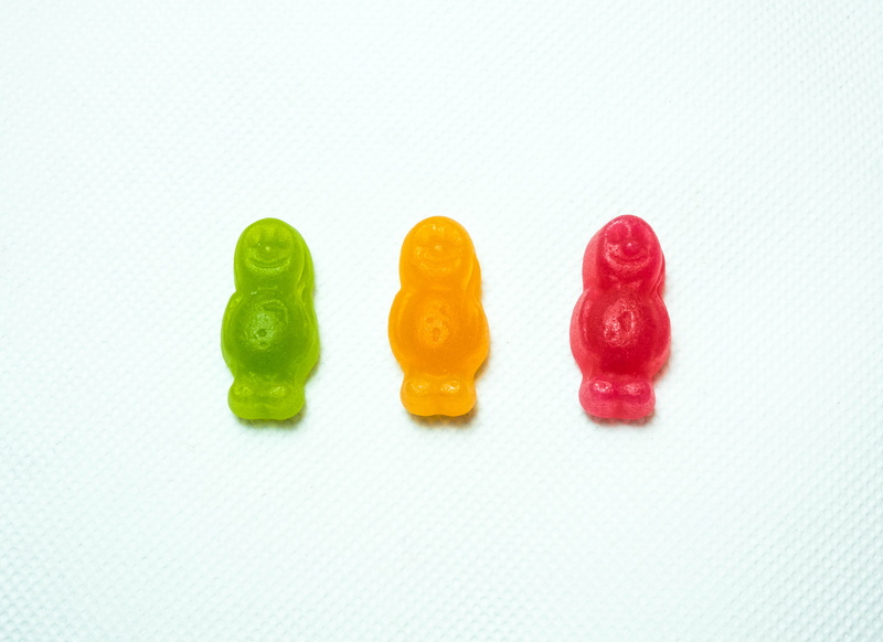 temptation, 2K, food and drink, indulgence, candy, no people, bear, indoors, in a row, three, close-up, choice, studio shot, white background, color, sweet