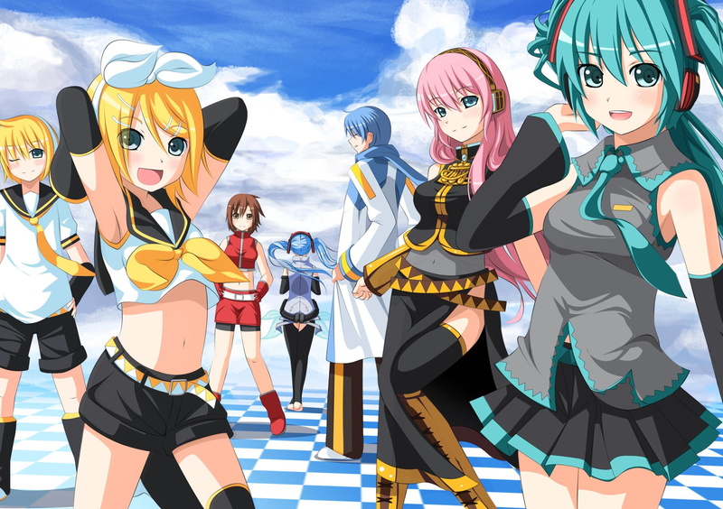 Kaito (Vocaloid), Vocaloid, 1080P, Len Kagamine, Hatsune Miku, Luka Megurine, Meiko (Vocaloid), Anime, Rin Kagamine