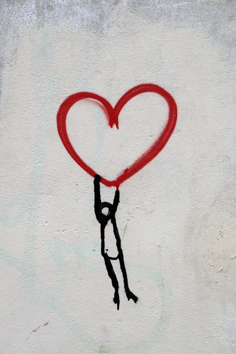 textured, love, drawing - art product, positive emotion, no people, sketch, wall - building feature, holding, street art, valentines day - holiday, heart shape