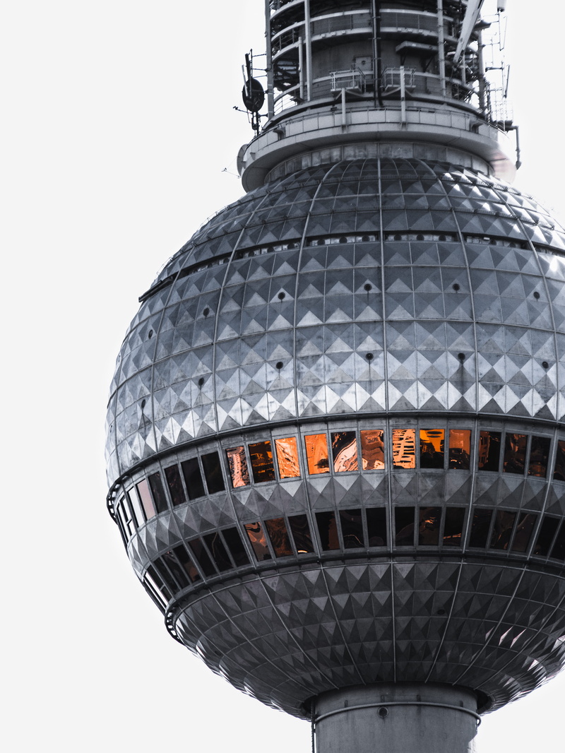 pattern, metallic, copy space, dome, low angle view, town, berlin, building, no people, nature, high rise, architecture, 4K, communication, tower, metal