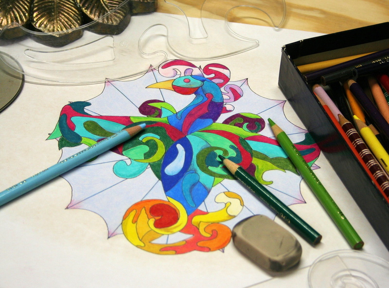 high angle view, pencil, large group of objects, scissors, pen, art, craft, photos, colors, still life, crayon, close-up, writing instrument, equipment