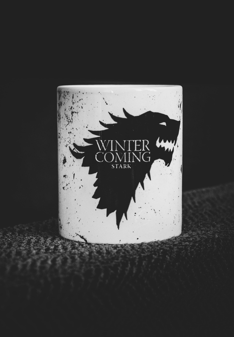 symbol, gameofthrones, 5K, close-up, western script, bnw, craft, stencil, animal representation, jar, message, no people, indoors, invertebrate, cup, animal