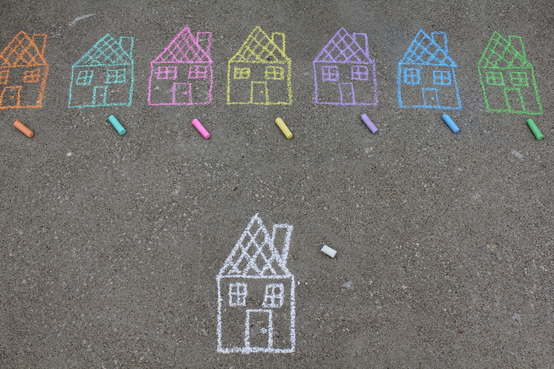 word, drawing - art product, childhoo, row, art, communication, surface, colour, art and craft, chalk, color, text, street, outdoors, home decor, number