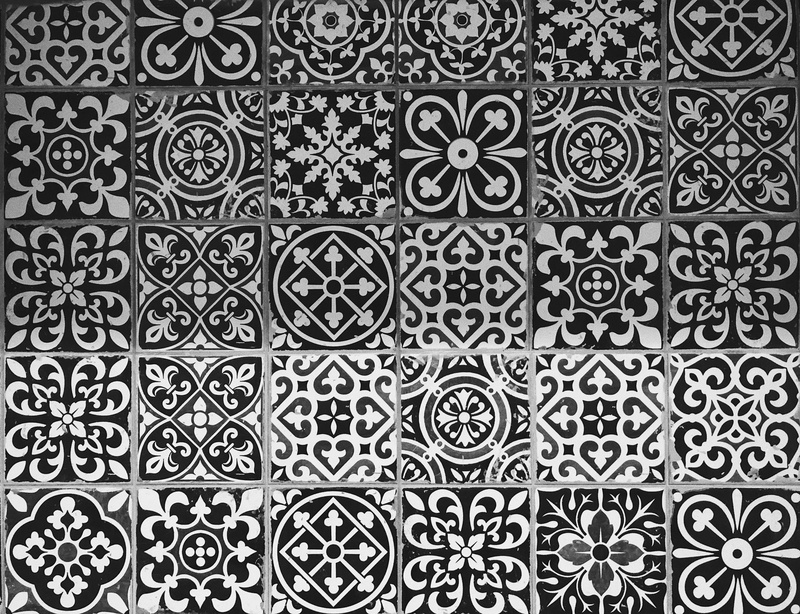 craft, flooring, stitch, design, glasgow city, paisley, ornament, black, way, ornate, maze, tile, wall - building feature, labyrinth, fractal, tiled floor