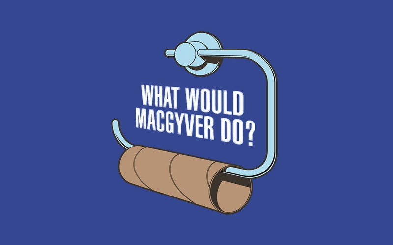 blue background, macgyver, 720P, humor, minimalism, blue, background