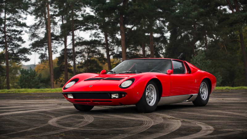 1080P, Auto, Lamborghini Miura, Supercar, Lamborghini, Red, Miura, Lamborghini Miura P400 S, 1969, P400 S, Car, Lights, 1969 Lamborghini Miura P400 S