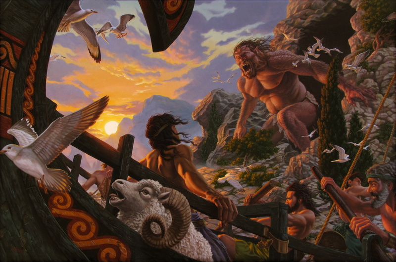 Odysseus, cyclops (Mythology), Mythology, Artistic, 1080P