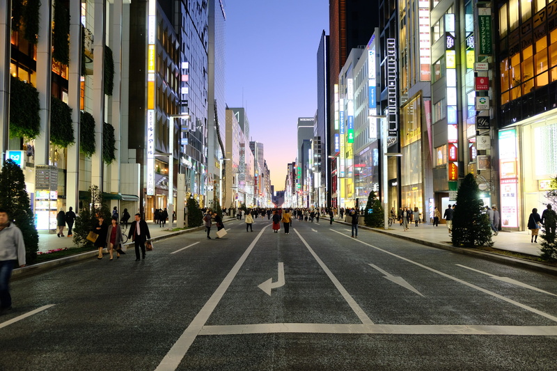 symbol, transportation, road, office building exterior, skyscraper, building exterior, city, large group of people, city street, urban, japan, diminishing perspective