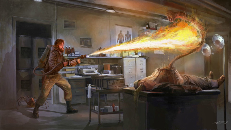 1080P, Horror, The Thing (1982), Movie, Flamethrower