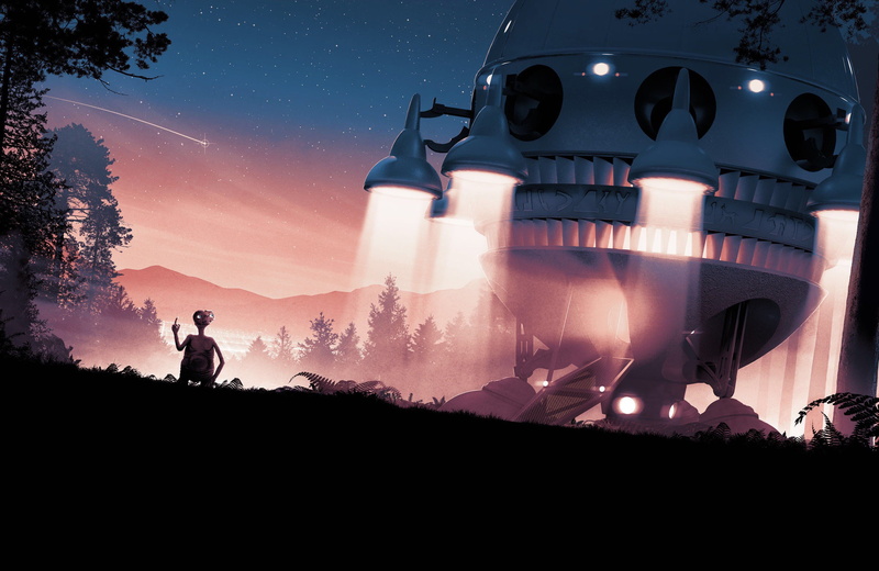 artwork, E.T., 2K, movies, 1982 (Year)