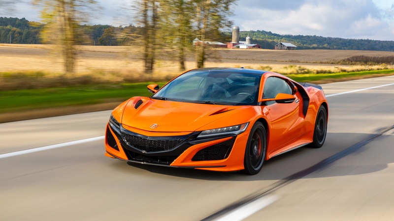 Car, Honda NSX, Honda, Vehicle, Supercar, Sport Car, 4K, Orange Car