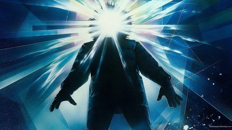illuminated, blue, party - social event, people, young adult, The Thing (1982), lens flare, light - natural phenomenon, adult, three quarter length, sunbeam
