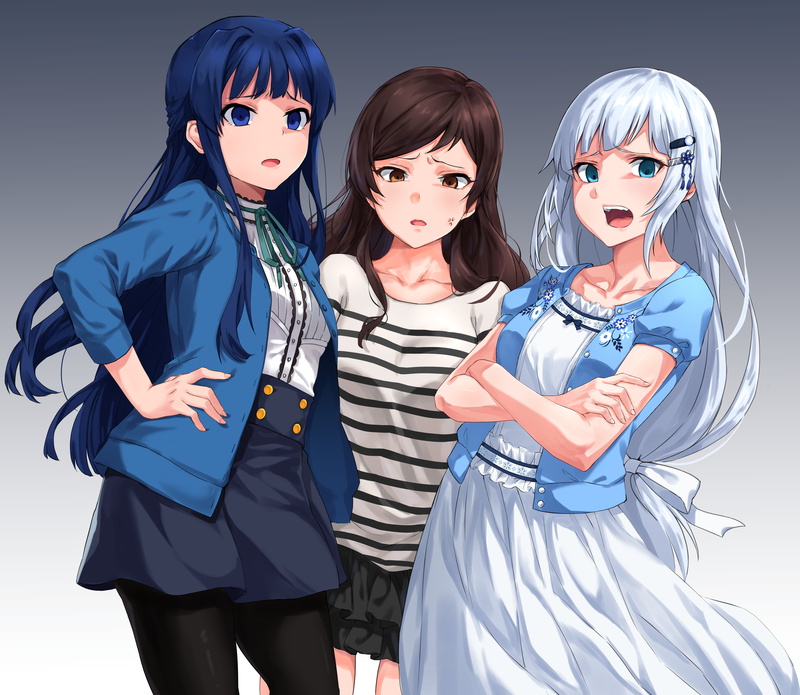 THE iDOLM@STER: Million Live!, Anime, 4K, Shizuka Mogami, Tsumugi Shiraishi, Shiho Kitazawa