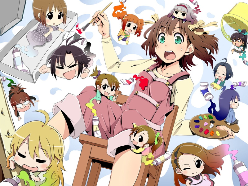 Azusa Miura, Hibiki Ganaha, Haruka Amami, Chihaya Kisaragi, Ami Futami, 1080P, Makoto Kikuchi, Mami Futami, The iDOLM@STER, Ritsuko Akizuki, Yayoi Takatsuki