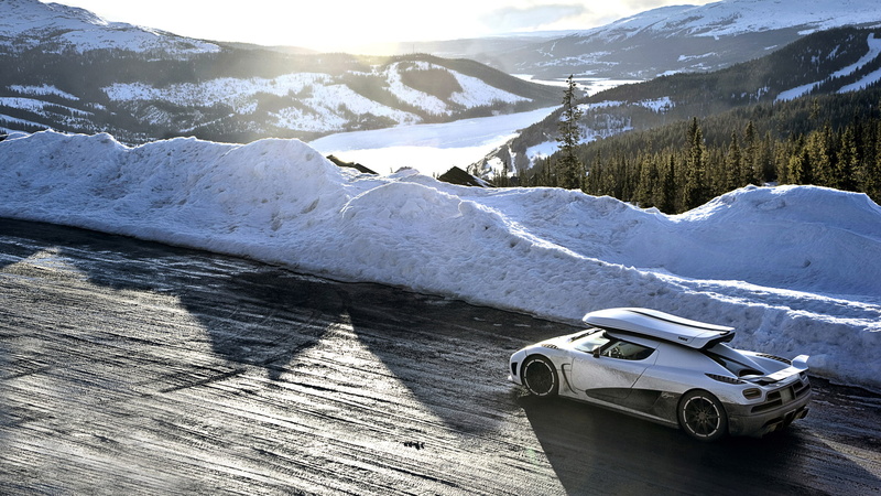 Koenigsegg, white, hypercar, 1080P, supercar, the best TV show, snow, Top Gear, mountains, road, Agera R