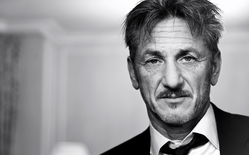 2K, suit, sean penn, actor, grayscale, photo, portrait, man, sean, penn