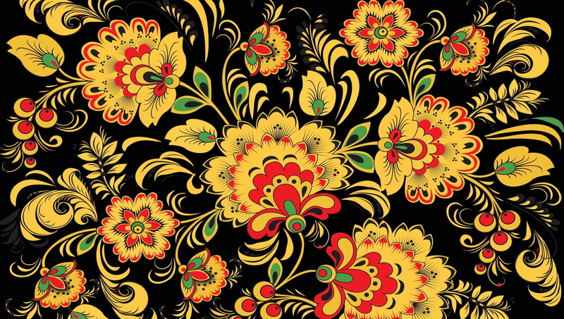 variation, Colorful, multi colored, Patterns, flower, Khokhloma, design, creativity, repetition, choice, flowering plant, art and craft, backgrounds, no people