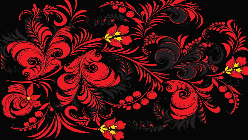 Pattern, Flowers, no people, natural pattern, floral pattern, multi colored, creativity, art and craft, black background, leaf, indoors, nightlife, studio shot