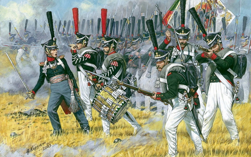 weapons, art, military, swords, infantry, battle, 1080P, russian, guns, men, army, males, painting, heavy