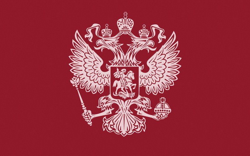 red background, Russia, coat of arms, 1080P