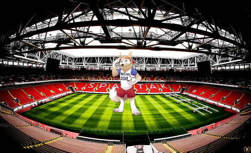 Spartacus, FIFA World Cup 2018, Lawn, Russia 2018, Sport, Wolf, The ball, Russia, "Spartacus-Arena", The world Cup 2018, Art, FIFA, The world Cup 2018 Zabijaka