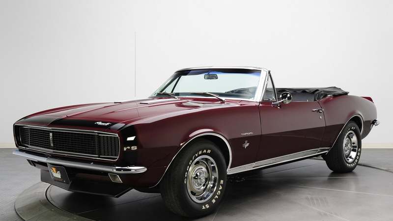 cabrio, art, camaro, red, cars, muscle, muscle cars, hd, classic, classic cars, chevrolet camaro rs, 1080P, chevrolet, Red Cars, rs, Convertible