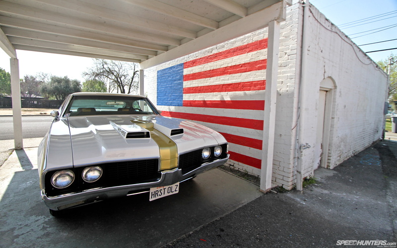 muscle, 442, hurst, flag, hd, car, white, american, cars, 1080P, classic, oldsmobile