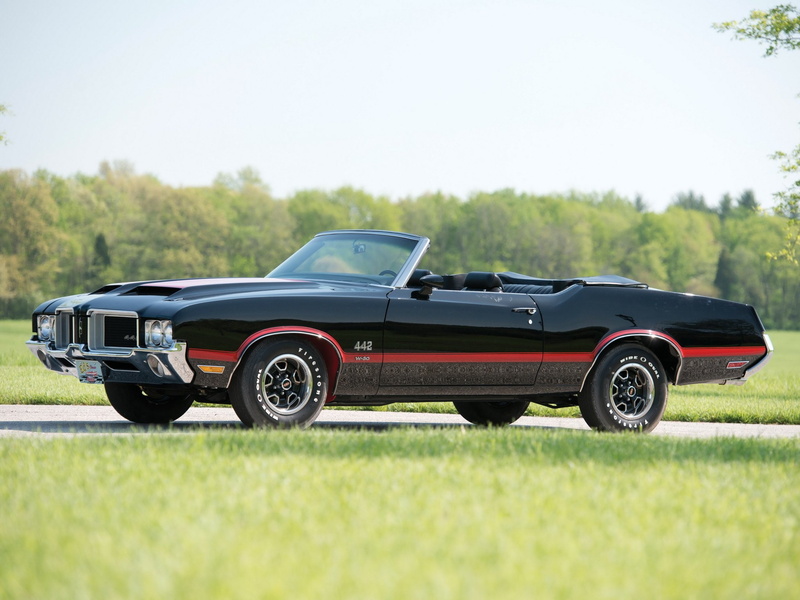 muscle, w-30, oldsmobile, classic, 1080P, 1971, convertible, 4467, 442
