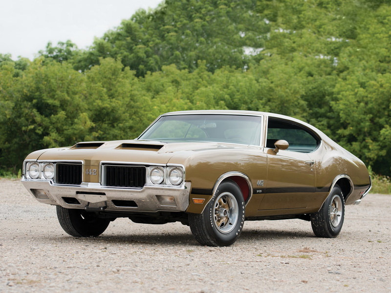 muscle, 1080P, coupe, 4487, oldsmobile, w 30, classic, holiday, 1970, 442