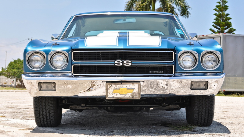 no people, front view, transportation, old, day, 4K, headlight, blue, nature, chevelle, car, chrome, chevelle ss, obsolete, chevrolet chevelle ss, vintage car