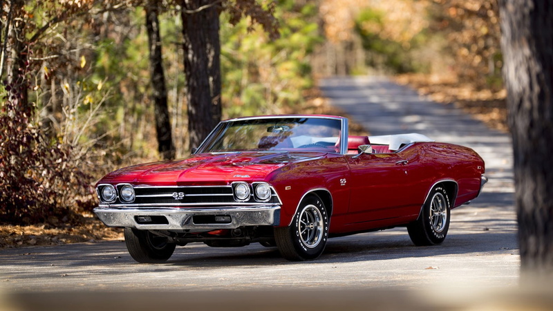 chevrolet, 720P, 396, cars, convertible, (ss), red, chevelle, 1969