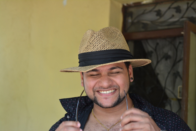 crazy, teeth, portrait, adult, joy, christmas, beard, front view, people, facial hair, young, goa, young adult, cute, india, happiness, skin, real people