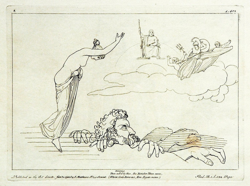 John Flaxman, 720P, painting, Greek mythology, artwork, Tommaso Piroli, The Hekatonkheires