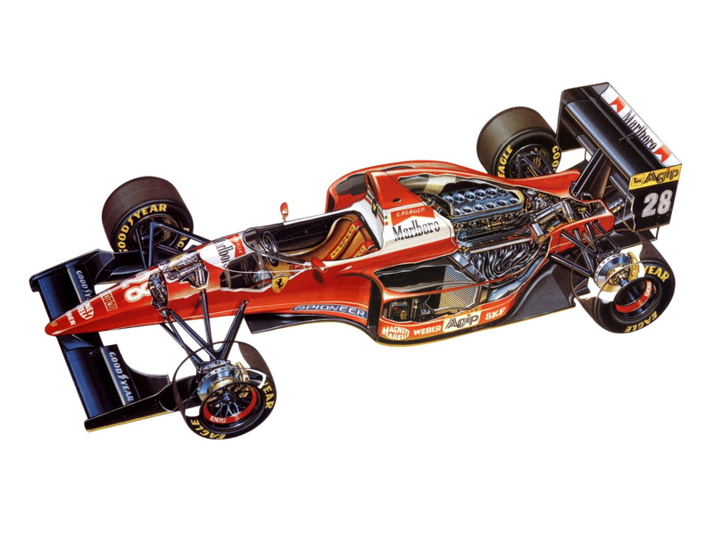 ferrari, f93a, interior, formula, 1080P, engines, cutaway, 1993, engine, race, racing