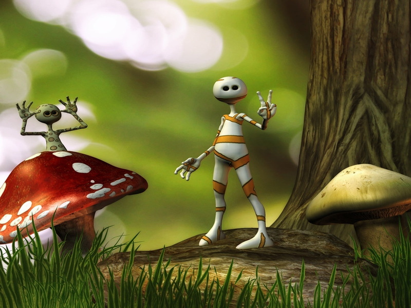 vegetable, day, green color, art and craft, manipulation, Cartoon, human representation, sci, food, food and drink, toadstool, creativity, art, tree, plant